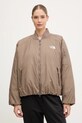 The North Face kurtka bomber Choqa bez kaptura brązowy NF0A8F1WBOW1