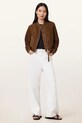 AllSaints kurtka zamszowa ORTEN W041LD brązowy