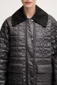 Яке GANNI Shiny Quilt Midi сив W0343