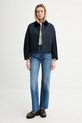 A.P.C. jachetă de bumbac Veste Becca COHIL.F02990 bleumarin AW25