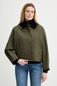 A.P.C. jachetă de bumbac Veste Becca cu captuseala verde COHIL.F02990