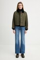 A.P.C. jachetă de bumbac Veste Becca COHIL.F02990 verde AW25
