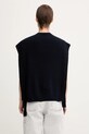 Odzież A.P.C. kamizelka wełniana Pull Mathilde WOASA.F23430 granatowy
