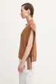 A.P.C. kamizelka wełniana Pull Mathilde WOASA.F23430 brązowy AW25