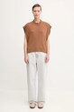 A.P.C. kamizelka wełniana Pull Mathilde WOASA.F23430 brązowy