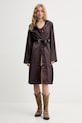 Куртка Rains 12040 A-Line Longer W Jacket 12040. фиолетовой AW25
