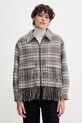 Pepe Jeans kurtka z dodatkiem wełny bez kaptura szary PL4024341