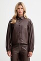 Яке Twinset уголемена кафяв 252TP2090