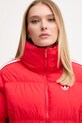 adidas Originals kurtka Cropped Puffer czerwony JX2966
