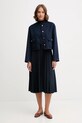 Kabát s vlnou Tommy Hilfiger WW0WW47446 námořnická modř AW25