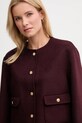 Tommy Hilfiger kurtka z wełną bordowy WW0WW47446