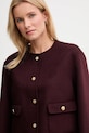 Tommy Hilfiger palton de lână burgundia WW0WW47446