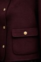 Tommy Hilfiger kurtka z wełną WW0WW47446 bordowy
