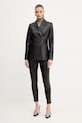 Luisa Spagnoli marynarka skórzana 542242 czarny AW25