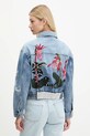 Odzież Desigual kurtka jeansowa LANDER 25WWED07 niebieski