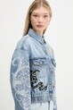Desigual kurtka jeansowa LANDER niebieski 25WWED07
