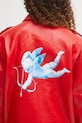 Usnjena jakna Fiorucci Cupid Print Red Leather Aviator rdeča W02FPLJA321LE01RD01
