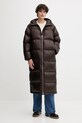 Péřová bunda Tommy Hilfiger s podšívkou hnědá WW0WW46543