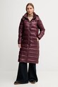 Péřová bunda Tommy Hilfiger s podšívkou burgundské WW0WW47356