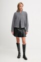 Tommy Hilfiger jachetă din amestec de lână WW0WW45724 gri AW25