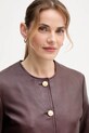 Шкіряна куртка Tommy Hilfiger бордо WW0WW46861