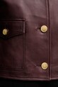 Шкіряна куртка Tommy Hilfiger WW0WW46861 бордо
