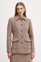 Tommy Hilfiger płaszcz z domieszką wełny bez kaptura brązowy WW0WW46656