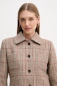 Tommy Hilfiger płaszcz z domieszką wełny brązowy WW0WW46656