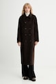 Μάλλινο παλτό Filippa K 31610.FK καφέ AW25