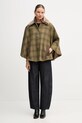 Barbour poncho wełniane LILY LWO0253 zielony AW25