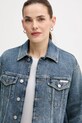 Calvin Klein Jeans kurtka jeansowa bawełniana niebieski LV047D725G