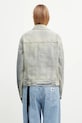 Odzież Rick Owens DRKSHDW kurtka jeansowa bawełniana Trucker Worker DS02E7701.DMP szary