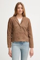 Hoss Intropia geacă din piele întoarsă 5432681 maro AW25