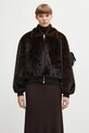 Coperni kurtka Faux Fur Bomber nieocieplane brązowy COPBL33F9015