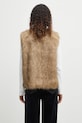 Одяг Двостороння безрукавка Andersson Bell Curved Placket Reversible Faux-Fur Vest awa722u коричневий