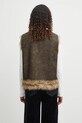 Obojstranná vesta Andersson Bell Curved Placket Reversible Faux-Fur Vest awa722u hnedá