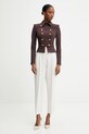 Пиджак Elisabetta Franchi GI18557E2 бордо AW25