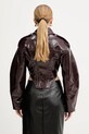 Ρούχα Μπουφάν Elisabetta Franchi GB00458E2 μπορντό