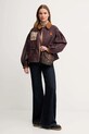 Barbour kurtka woskowana x Farm Rio nieocieplane bordowy LWX1505