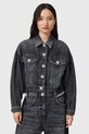 Τζιν μπουφάν AllSaints BETH χωρίς κουκούλα μαύρο W033OD