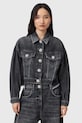 AllSaints kurtka jeansowa BETH bez kaptura czarny W033OD