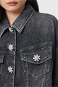 Τζιν μπουφάν AllSaints BETH W033OD μαύρο AW25