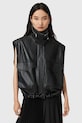 AllSaints bőr mellény CLAY nem szigetelt fekete W040LD