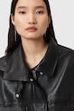AllSaints bőr mellény CLAY W040LD fekete NC25