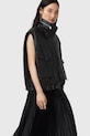 AllSaints bőr mellény CLAY W040LD fekete
