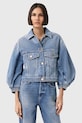 AllSaints kurtka jeansowa LUCA bez kaptura niebieski W031OD
