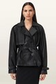 AllSaints trench in pelle REED senza nero W035LD