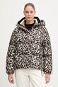 Fusalp kurtka narciarska puchowa Ada Leopard sporty zimowe brązowy I1029