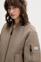 Guess Jeans kurtka bomber z dodatkiem wełny beżowy W5BL14.W1482