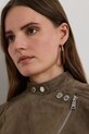 Lauren Ralph Lauren kurtka biker skórzana brązowy 200951236